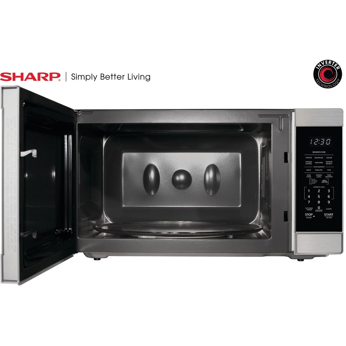 2.2 Cu. ft. Countertop Microwave Oven with Inverter Technology in Stainless Steel E8582