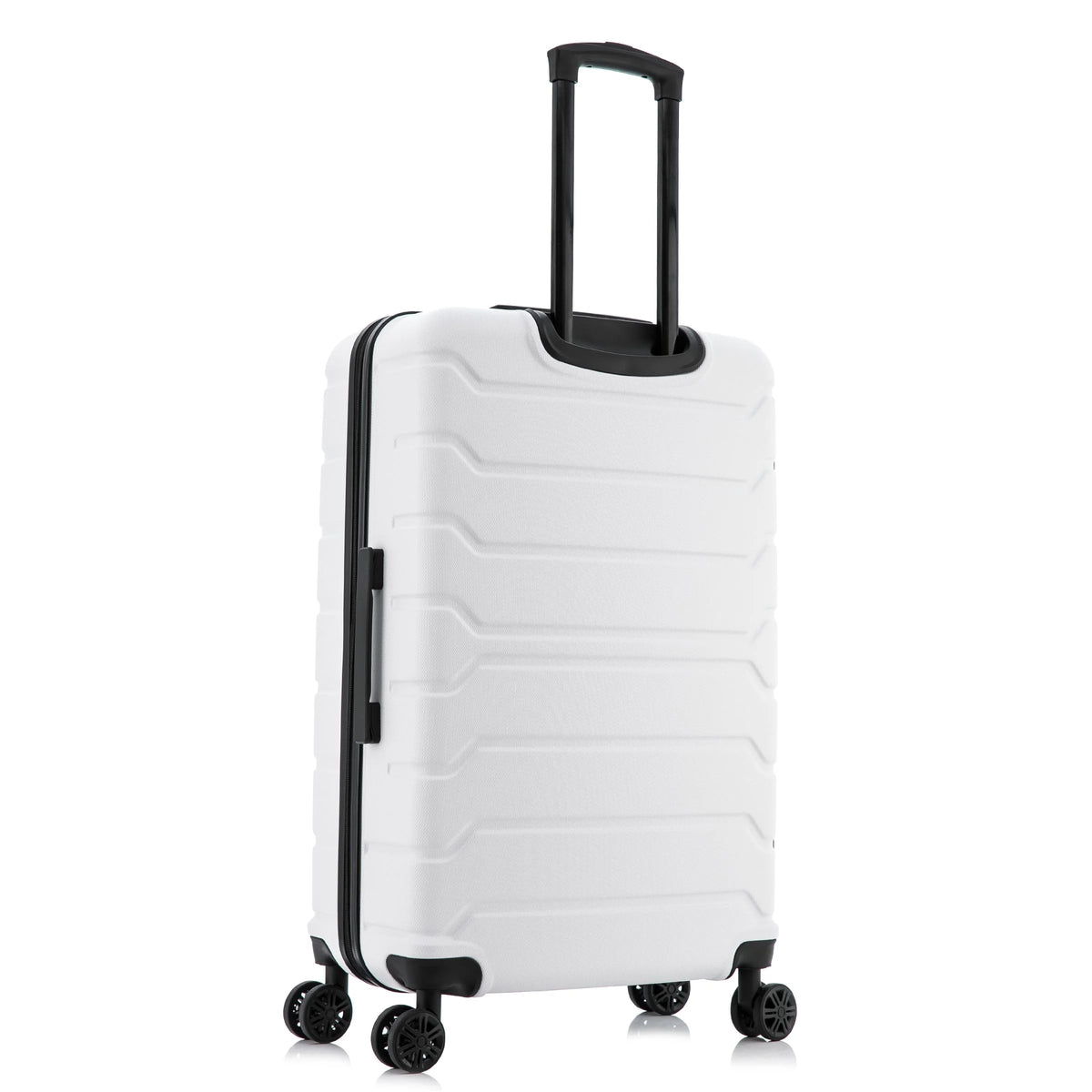 28" White Hardside Lightweight Luggage with Spinner Wheels V537974