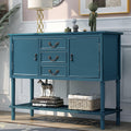 Light Green Wood Console Sofa Table with Drawers and Open Shelf J6191