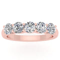 10k Rose Gold Diamond Five Stone Anniversary Band X24666