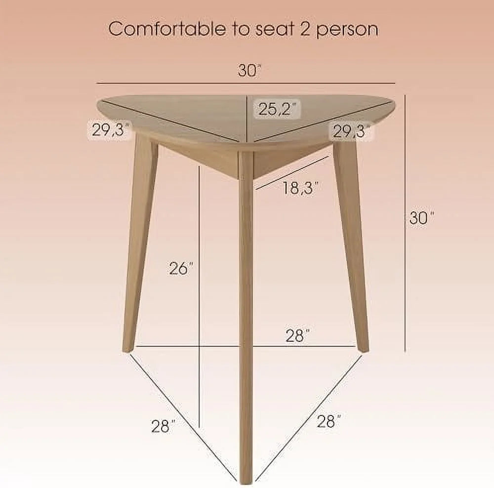 White Brown Birch Solid Wood Round Table C4988