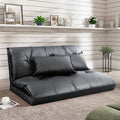 5-Position Folding Chaise Lounge with Adjustable Back & Steel Frame Black J38482