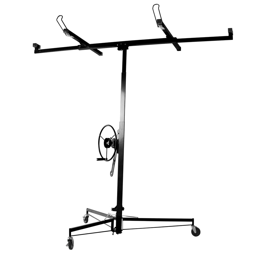 11FT Steel Drywall Panel Hoist Jack with Lockable Wheels H498