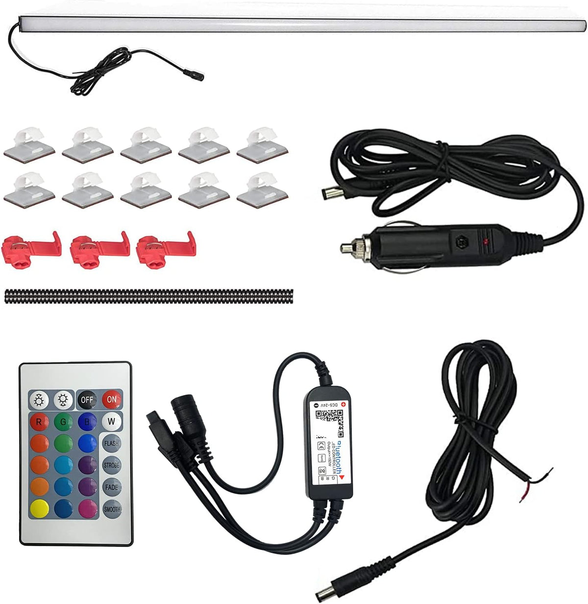 RGB LED Rear Glass Dome Light Bar for Hardtops Pack of 2 V14200