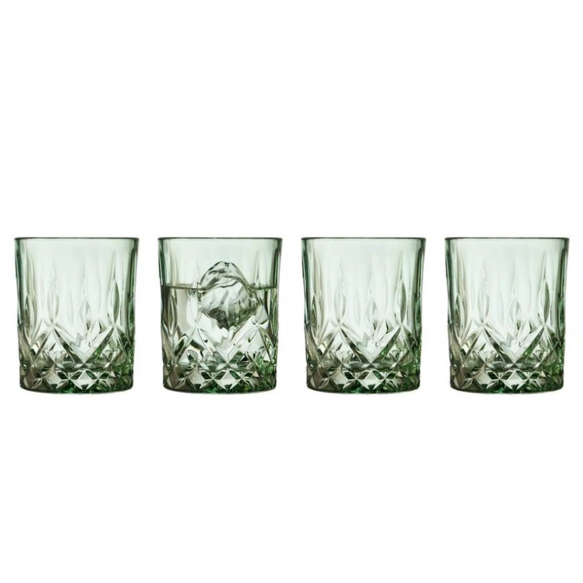 Green Whisky Glass 4pcs X90010