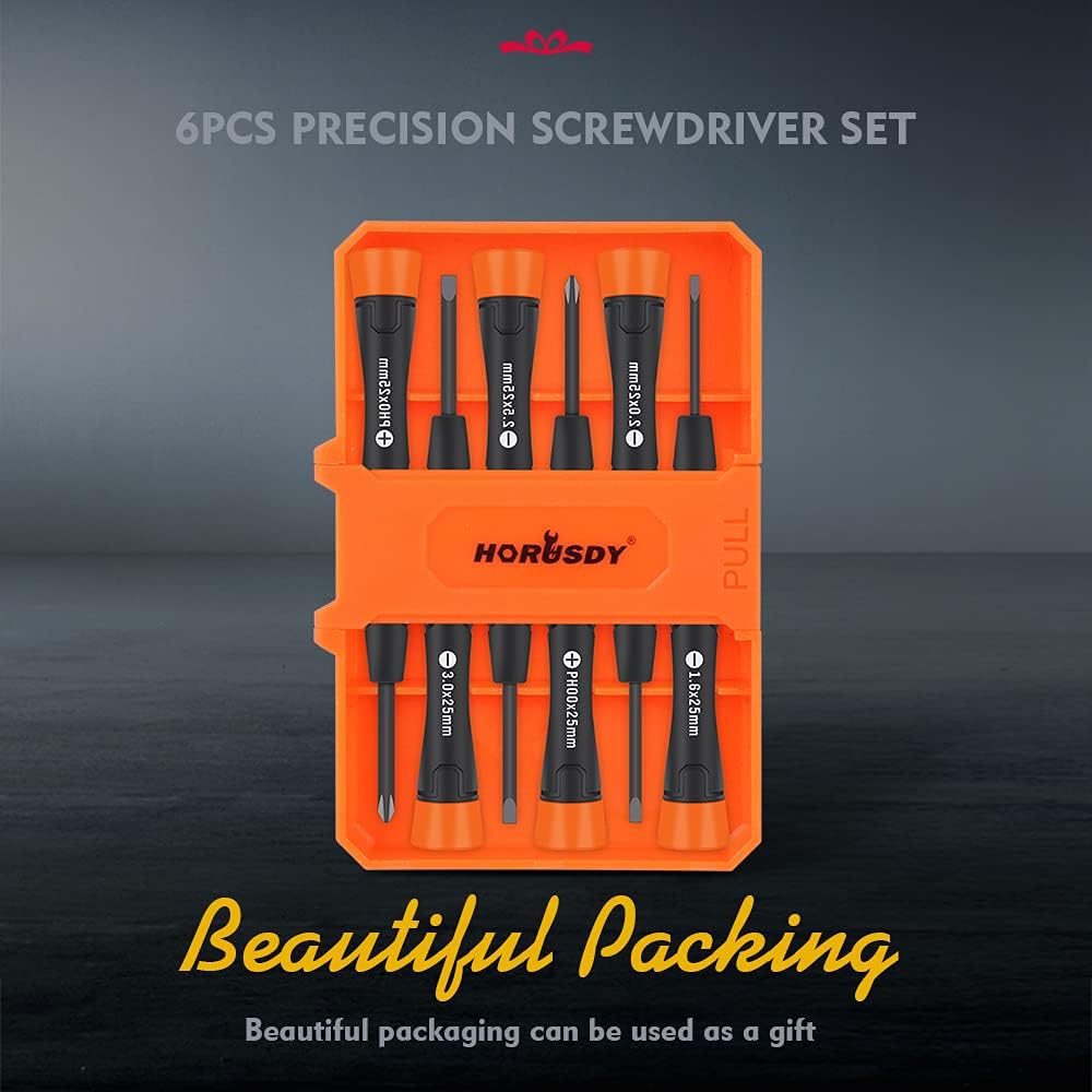 6-Piece Magnetic Precision Screwdriver Set, Chrome Vanadium Steel W60224