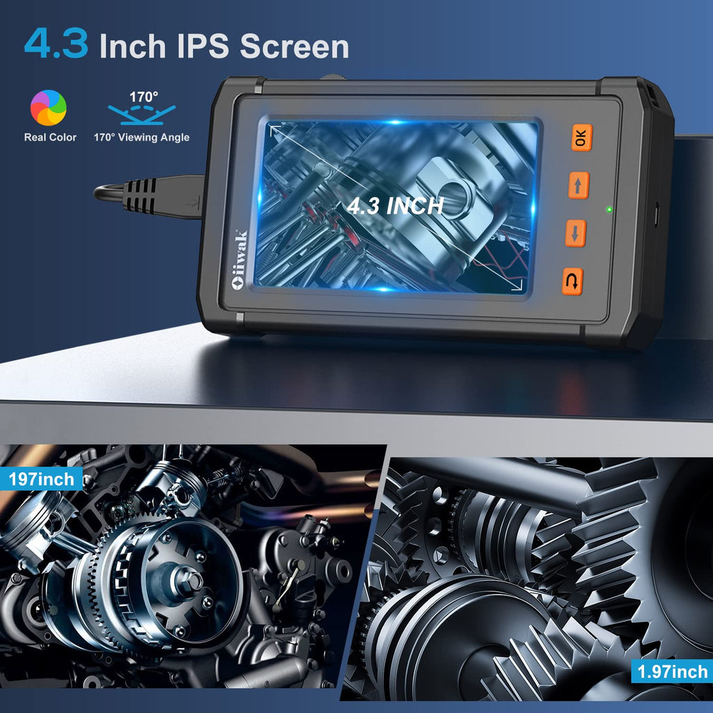 16.5FT 5MP 1944P HD Industrial Endoscope with 4.3'' IPS Screen L78413