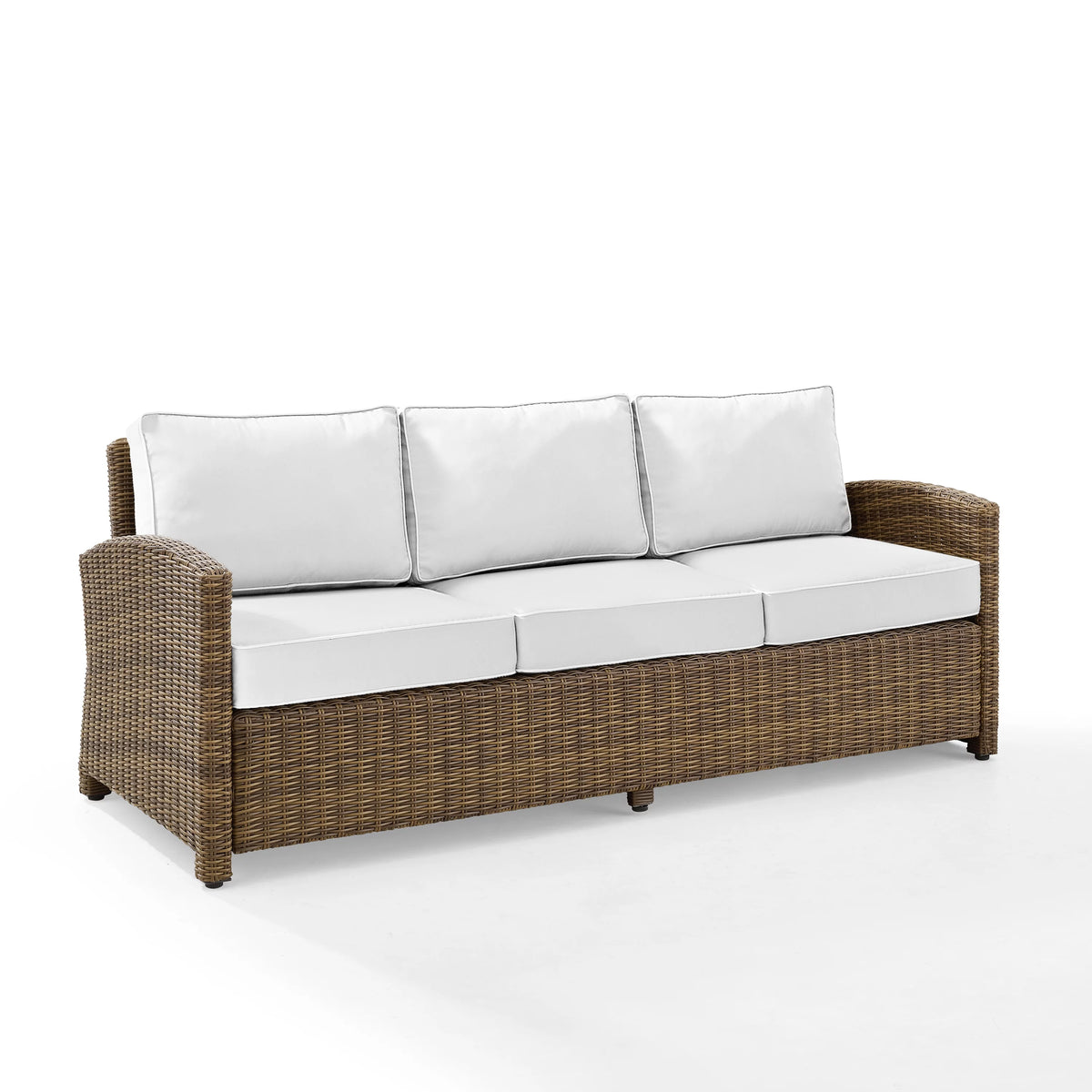 White Brown Fabric Outdoor Sofa F8436