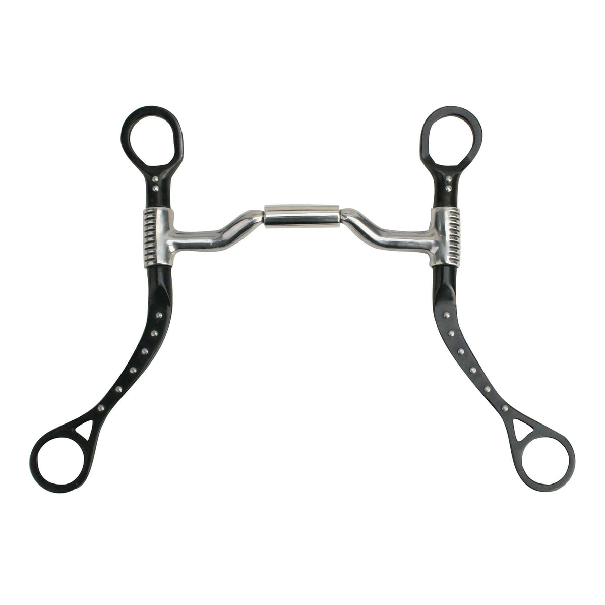 Black Flat Shank Mouthpiece with Sweet Iron Port F563