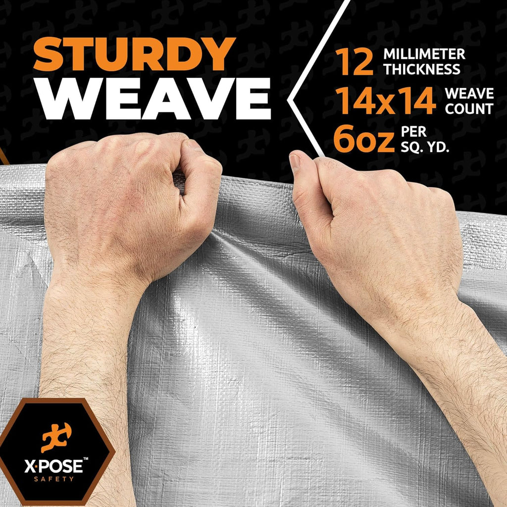 Silver Poly Tarp 30' X 50' 12 Mil Polyethylene G2743