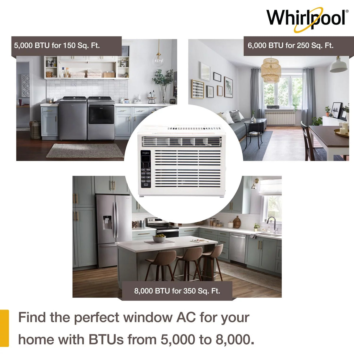 6,000 BTU Window-Mounted Air Conditioner with Remote Control Q319