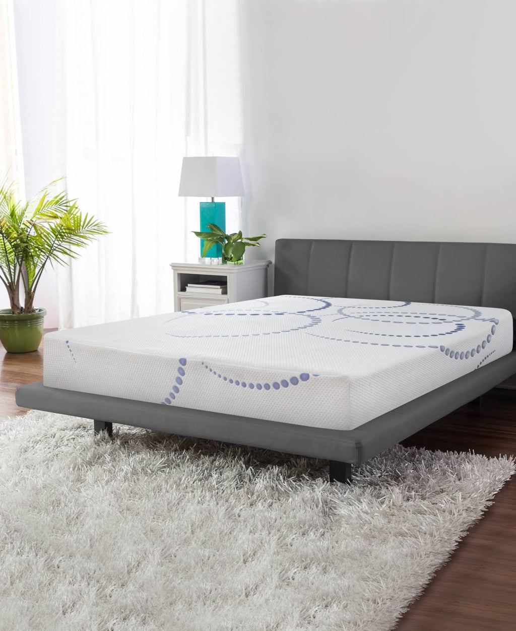 White Twin Cool Gel Memory Foam Mattress U7113