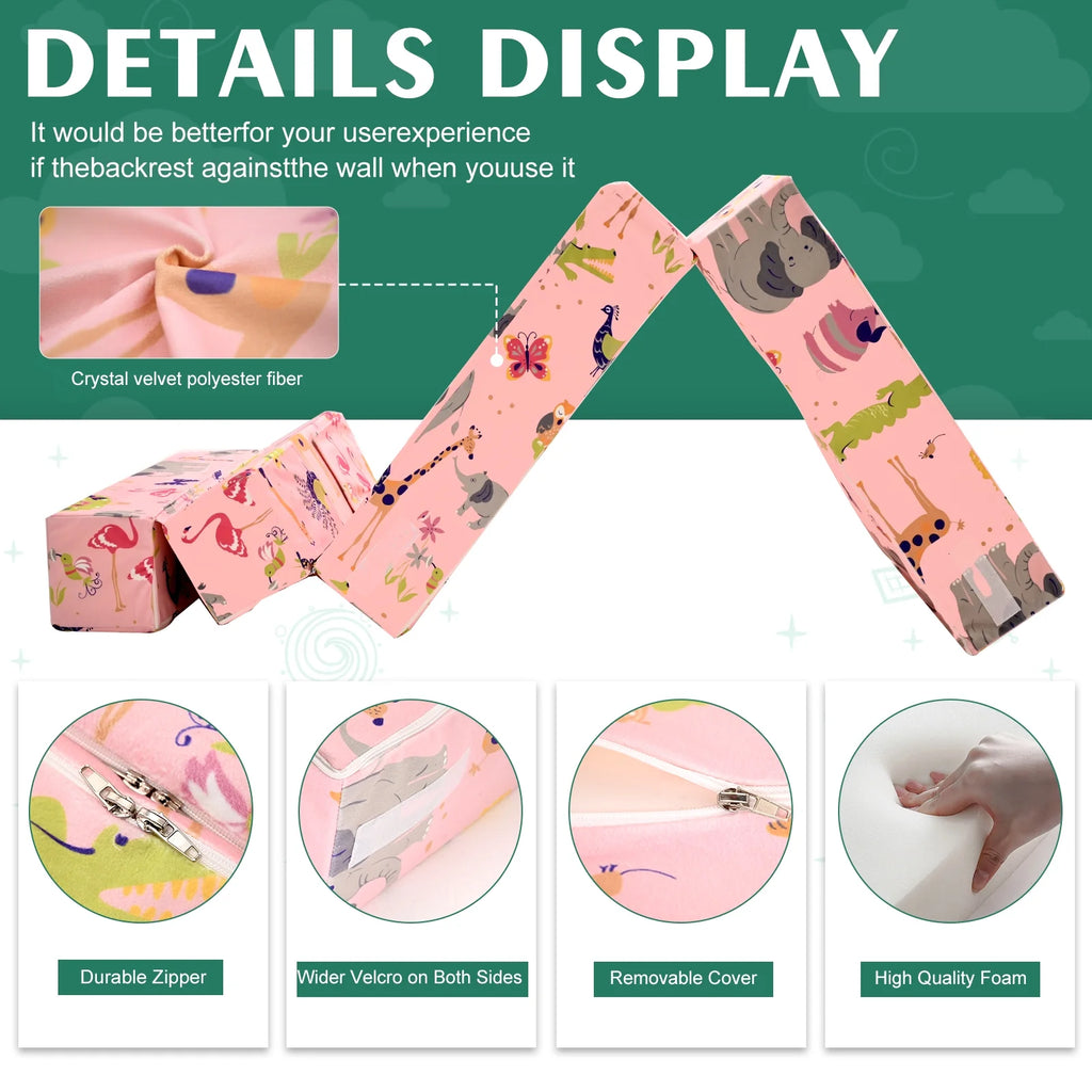 Pink Kids Folding Sofa Bed E992