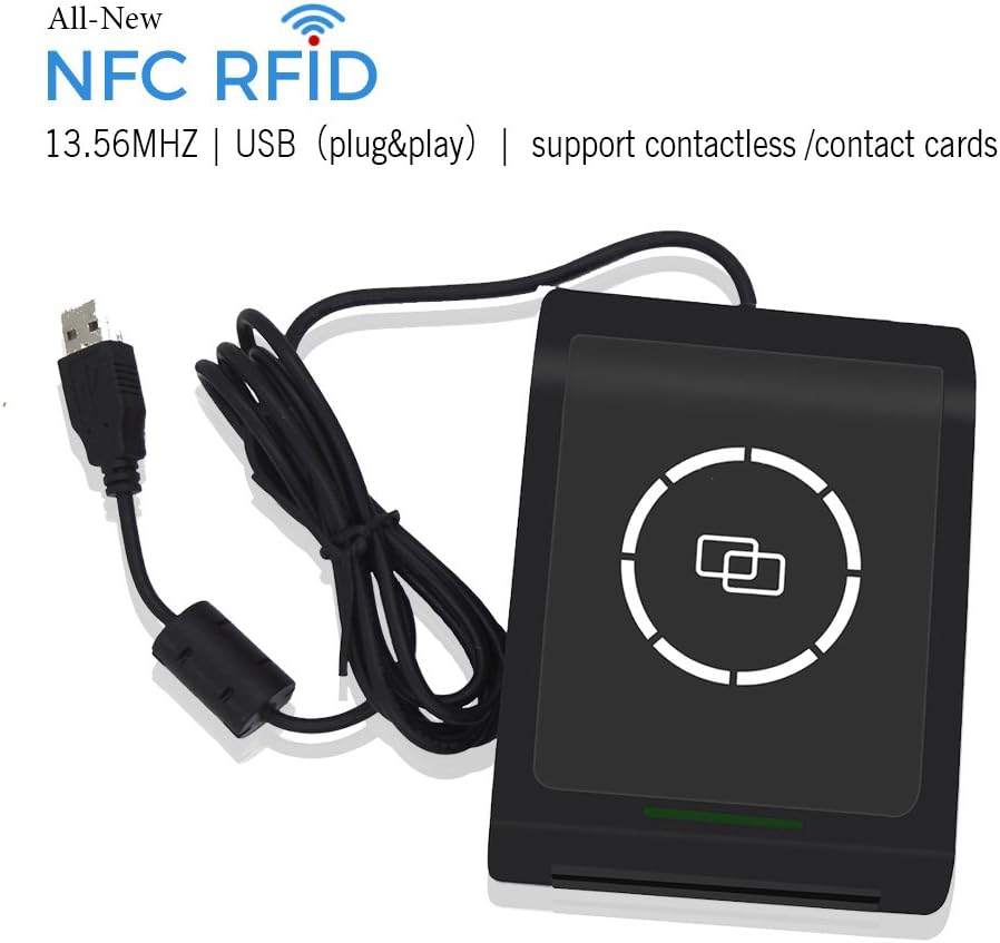 RFID NFC Reader Writer 13.56MHZ USB Contactless Smart Card Reader with 2 Pcs 4442 Cards and 2pcs MF1 Cards M475659