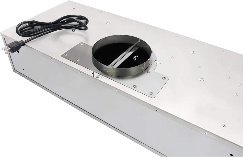 Stainless Steel Under Cabinet Range Hood with 2 LED Lights K99012