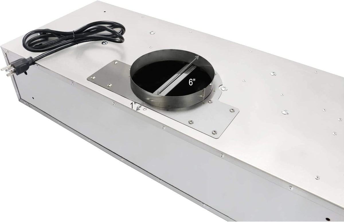Stainless Steel Under Cabinet Range Hood with 2 LED Lights K99012