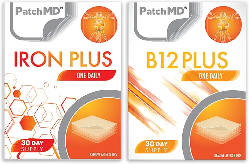 Iron Plus & B12 Plus Topical Patch Bundle 30 Days Supply I5445