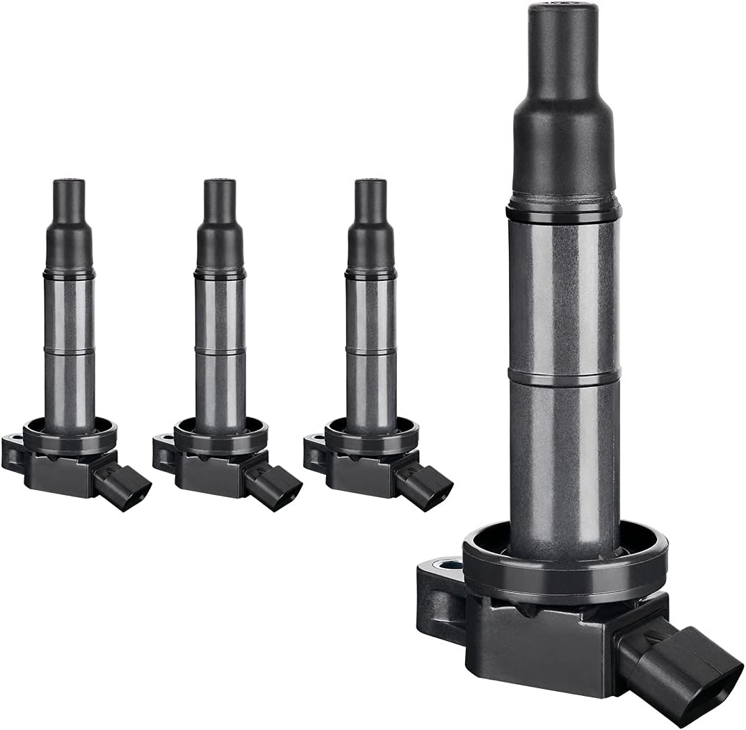 Set of 4 Ignition Coil Pack for Toyota Camry Corolla Highlander Matrix RAV4 Solara, 2010-2012 Lexus HS250h, 2009-2010 Pontiac Vibe, 2005-2010 Scion TC 2.4L L4 Z97318