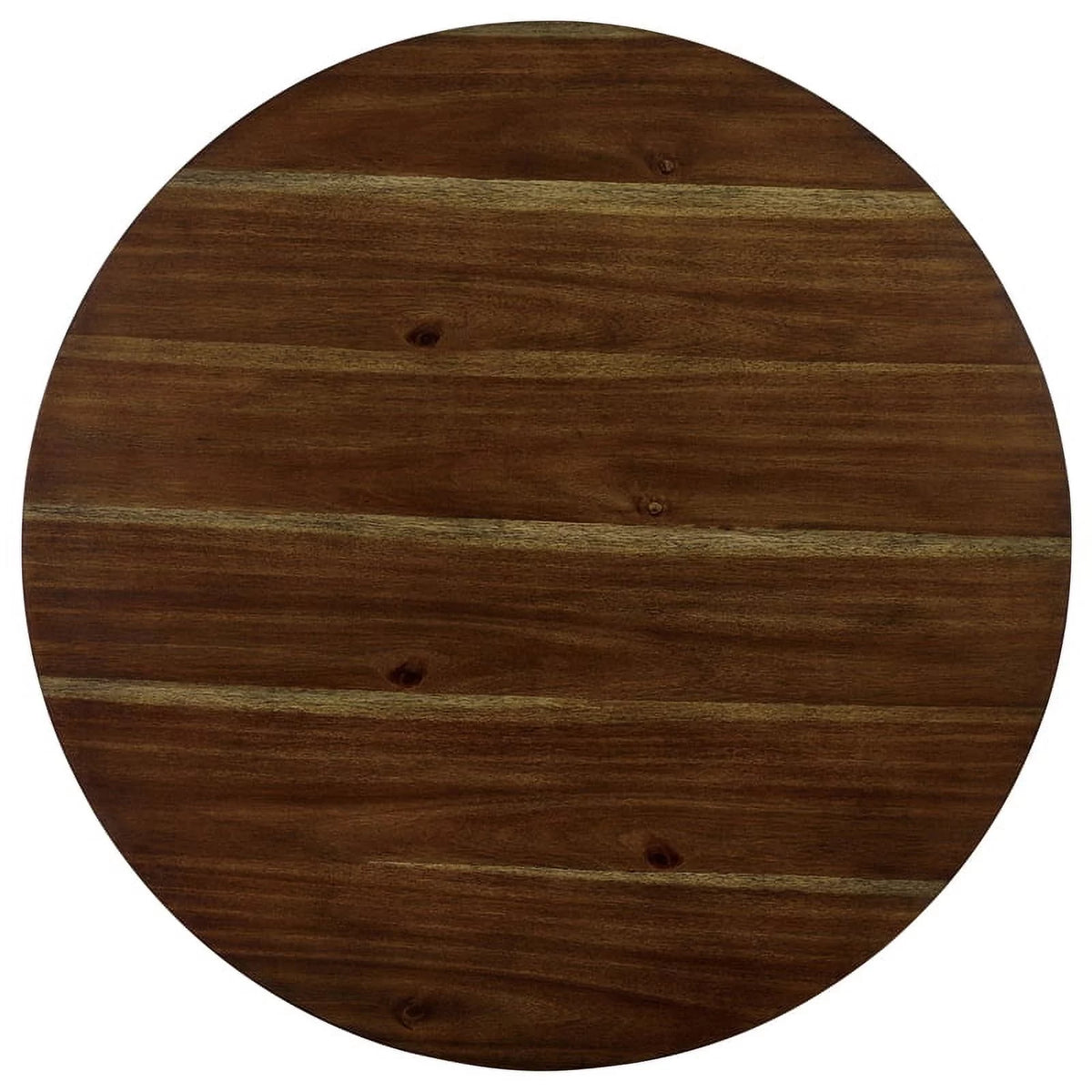 Wood 3-Piece Round Dining Table Set in Walnut C97651