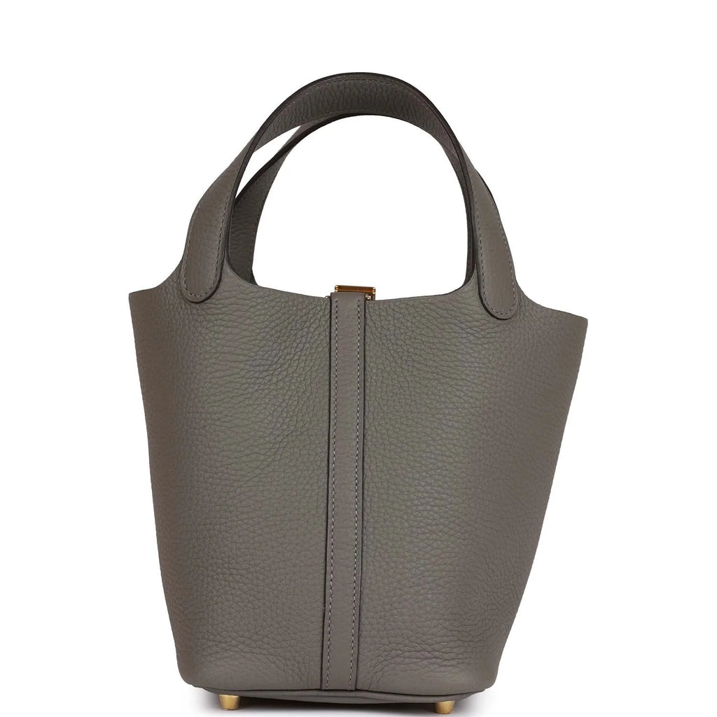 18 Clemence Leather Bucket Bag P7909