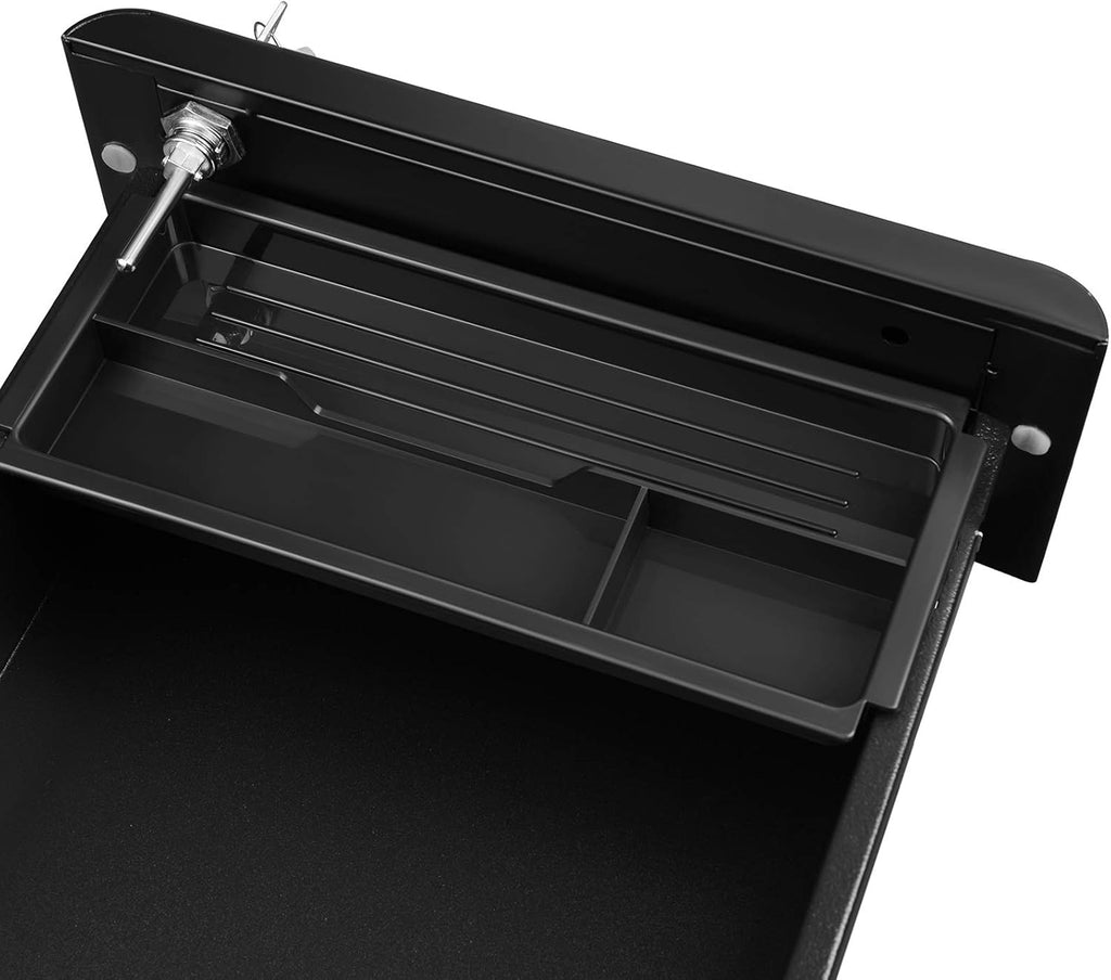 Black Steel 3 Drawer Mobile Filing Cabinet with Lock S19115