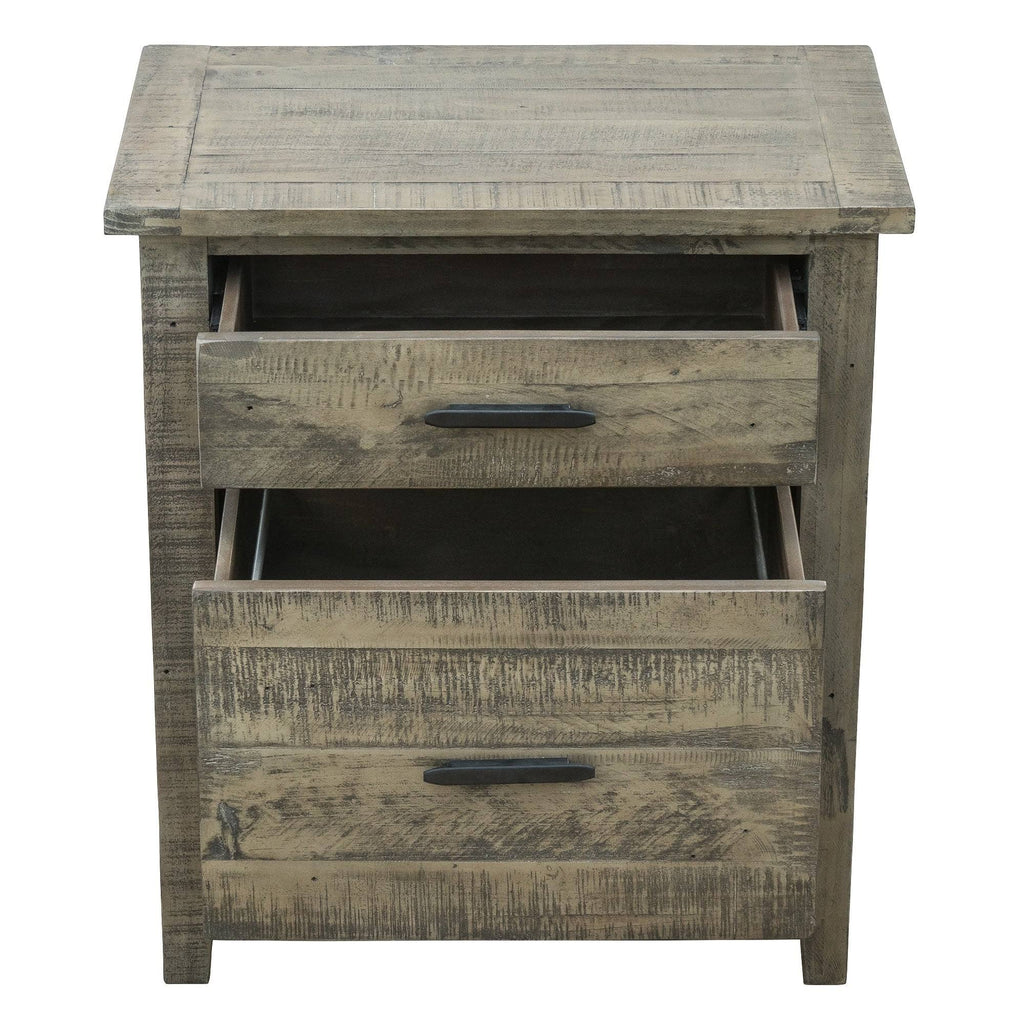 Reclaimed Wood Filing Cabinet with Two Drawers I493