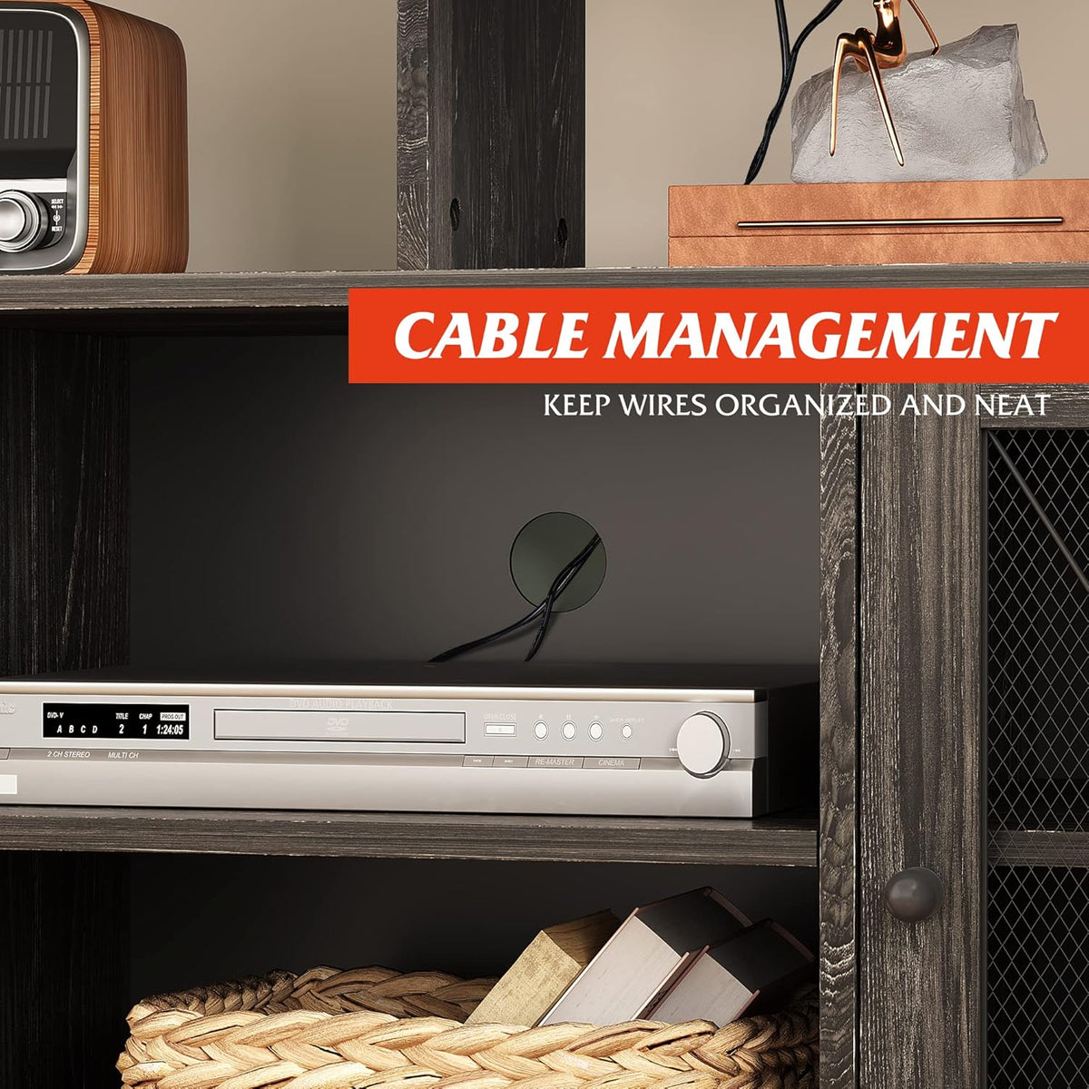 55 inch TV Stand with Storage Cabinet S40394