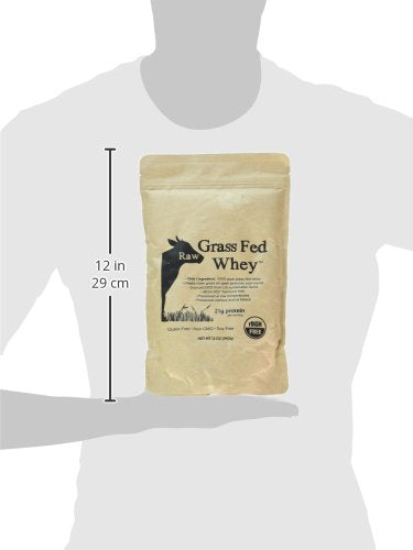 Raw Grass Fed Whey Protein Powder, Unflavored, Unsweetened (12 OZ) H61657