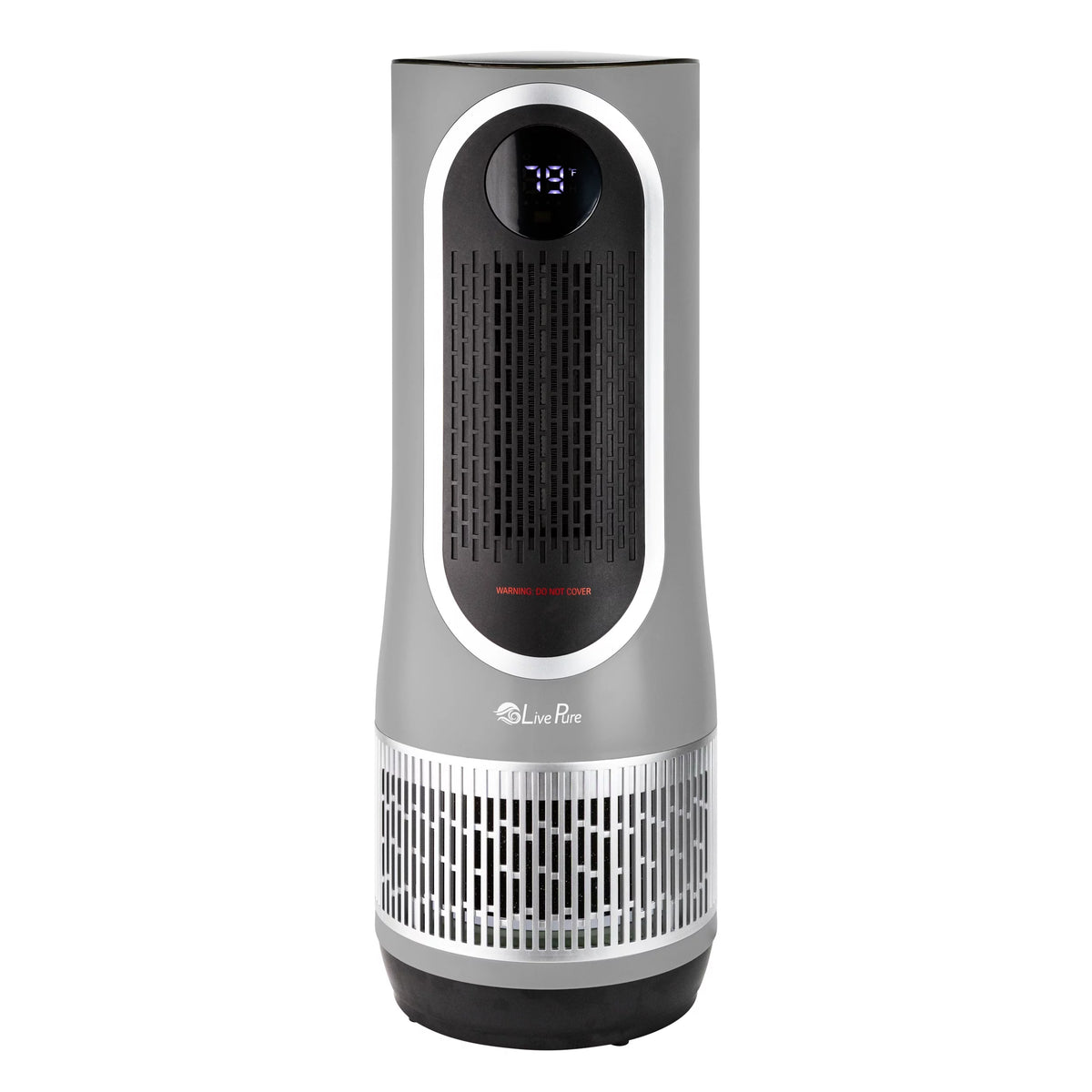 Gray 2 in 1 Air Purifier & Heater with HEPA Filtration X891