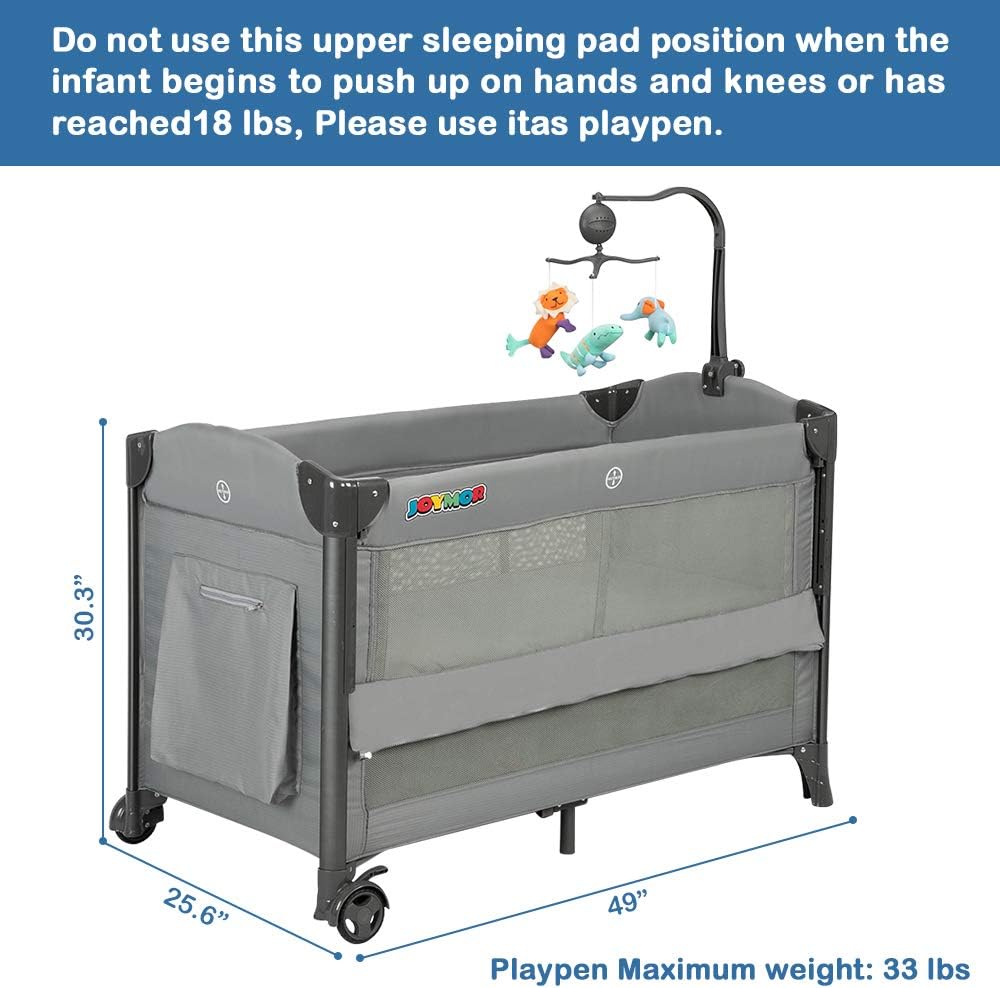 3 in 1 Baby Bedside Sleeper with Mattress and Carry Bag N552299