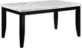 Rectangular Marble Top Dining Table in Black K377