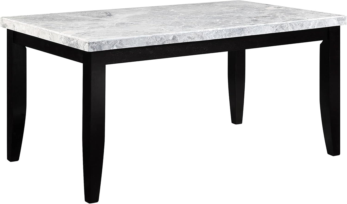 Rectangular Marble Top Dining Table in Black K377