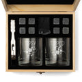 Whiskey Glass Gift Box Set with Whiskey Stones and 2 Rocks Glasses Set of 2 I6633