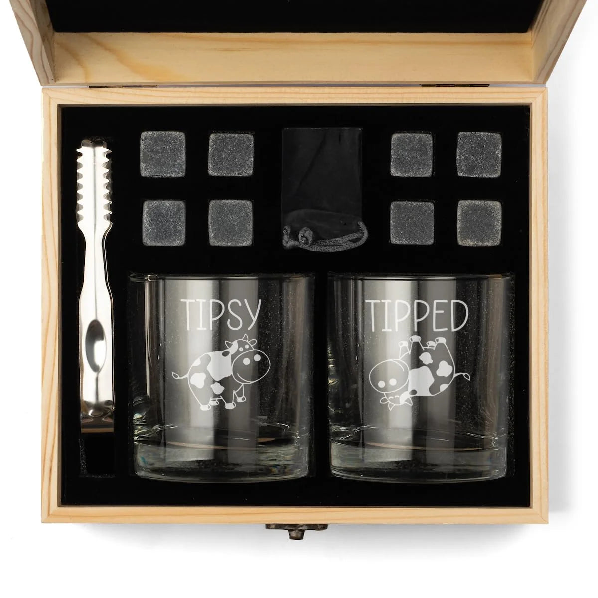 Whiskey Glass Gift Box Set with Whiskey Stones and 2 Rocks Glasses Set of 2 I6633