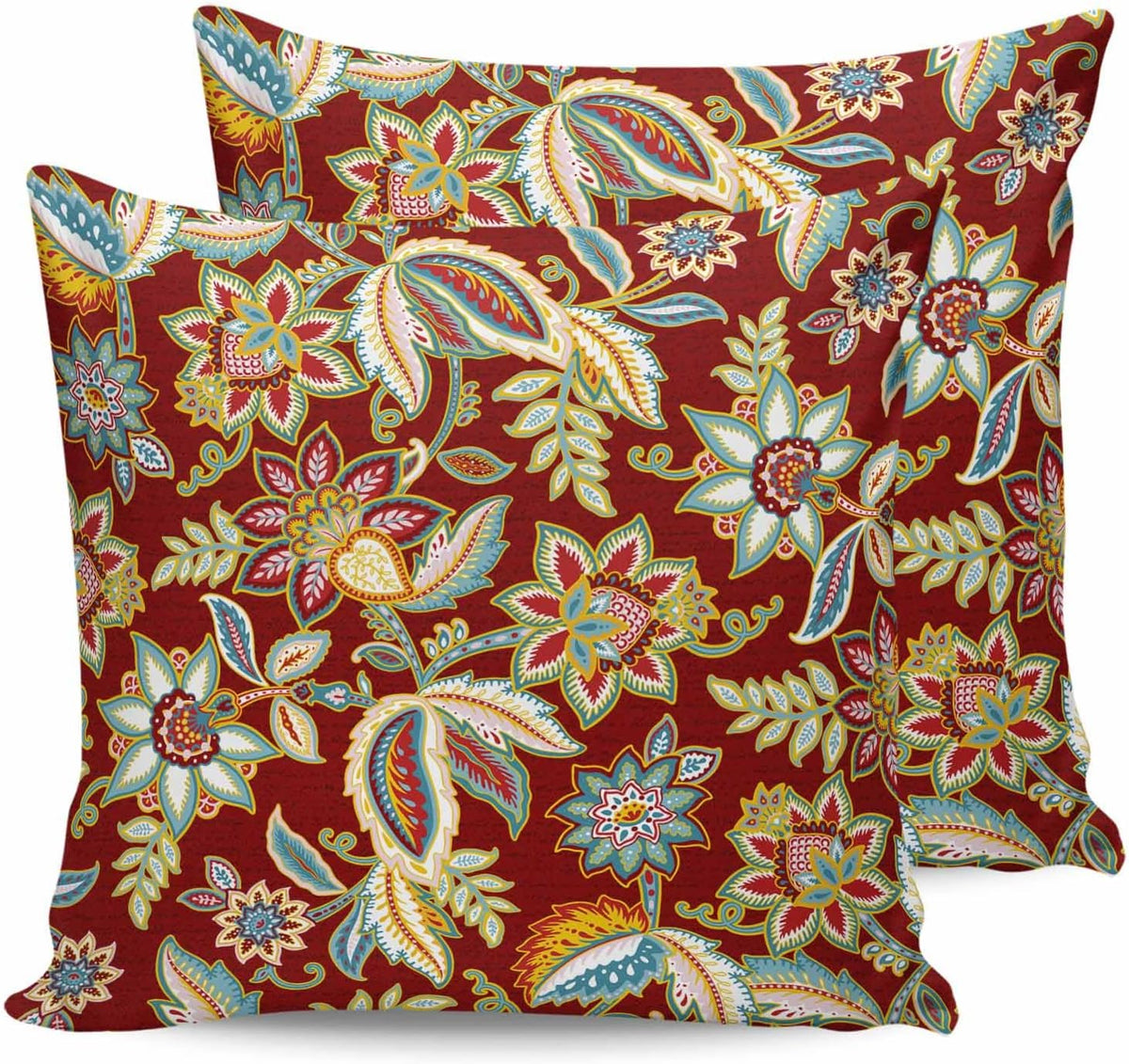 24x24in Set of 2 Polyester Paisley Pattern Throw Pillow Covers N791