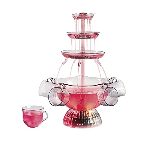 3-Tier Lighted Party Fountain, 1.5 Gallons, 8 Reusable Cups E55201