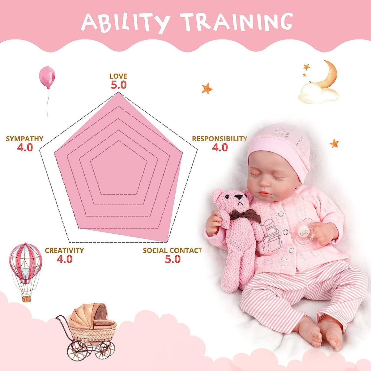 18 Inch Soft Body Realistic Reborn Baby Doll Z9368