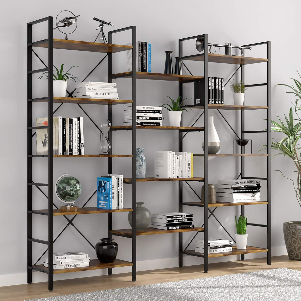 5-Shelf Wood Bookcase Y9209