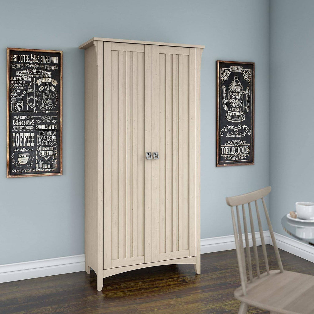 Antique White Kitchen Pantry Cabinet with Doors L835