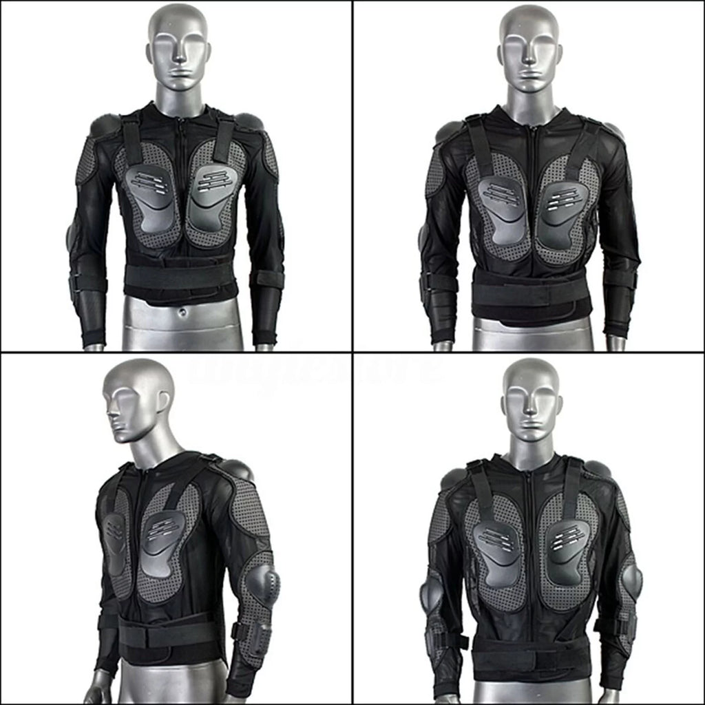 Full Body Motorcycle Riding Jacket with Armor Spine Shoulder Chest Protection P1717