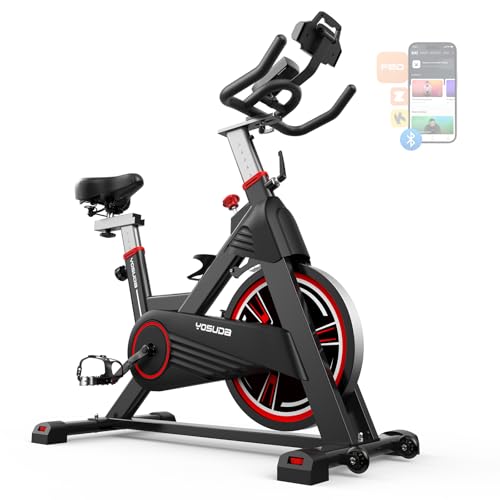 Magnetic Exercise Bike 350 lbs Weight Capacity Indoor Cycling Bike Stationary with Comfortable Seat Cushion Silent Belt Drive H2414