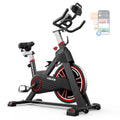 Magnetic Exercise Bike 350 lbs Weight Capacity Indoor Cycling Bike Stationary with Comfortable Seat Cushion Silent Belt Drive H2414