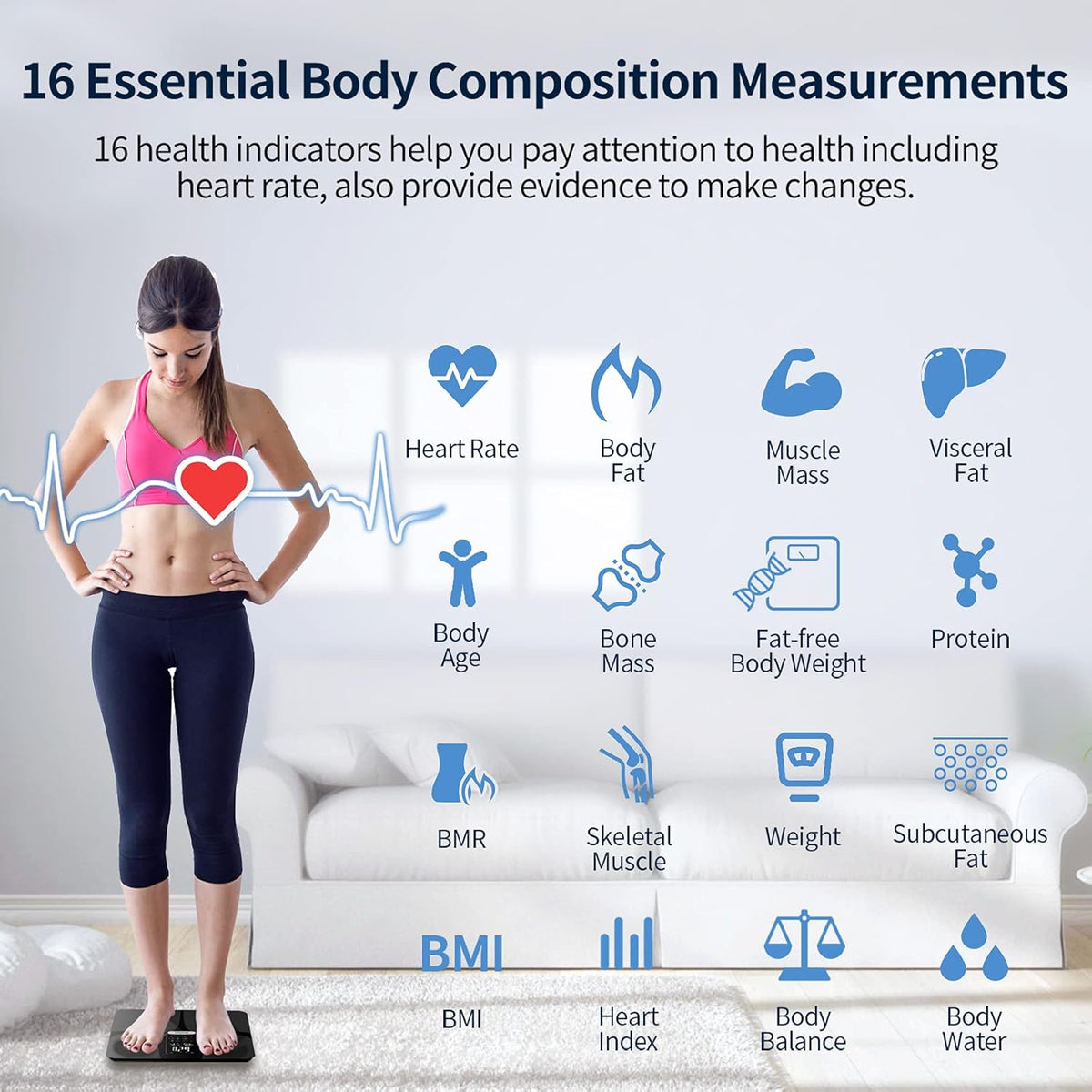 Body Weight and Fat Digital Bathroom Scale K2497