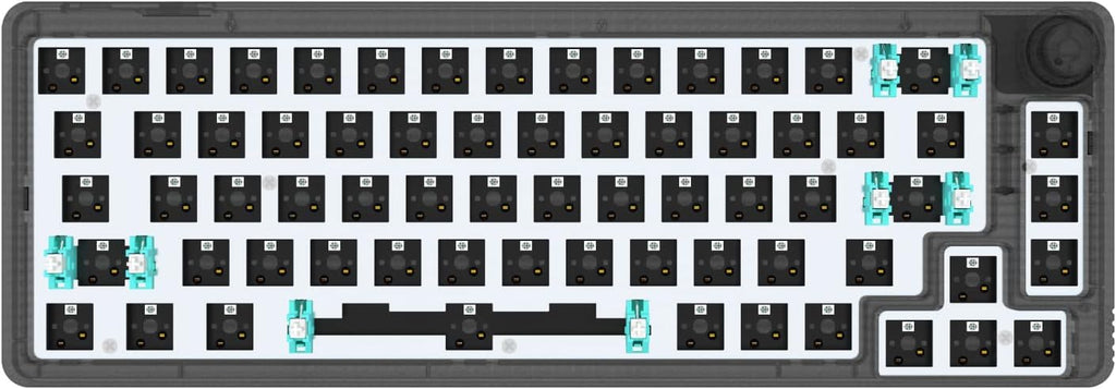 White 67 Keys Hot Swappable Mechanical Keyboard S6136