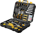 208 Piece General Household Hand Tool Kit with Plastic Toolbox Storage Case N971