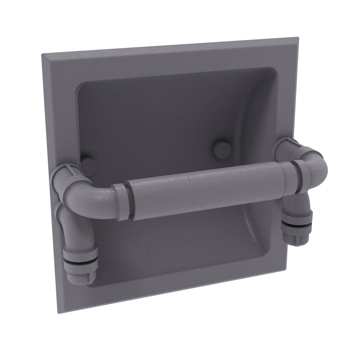 Matte Gray Recessed Toilet Paper Holder X38740