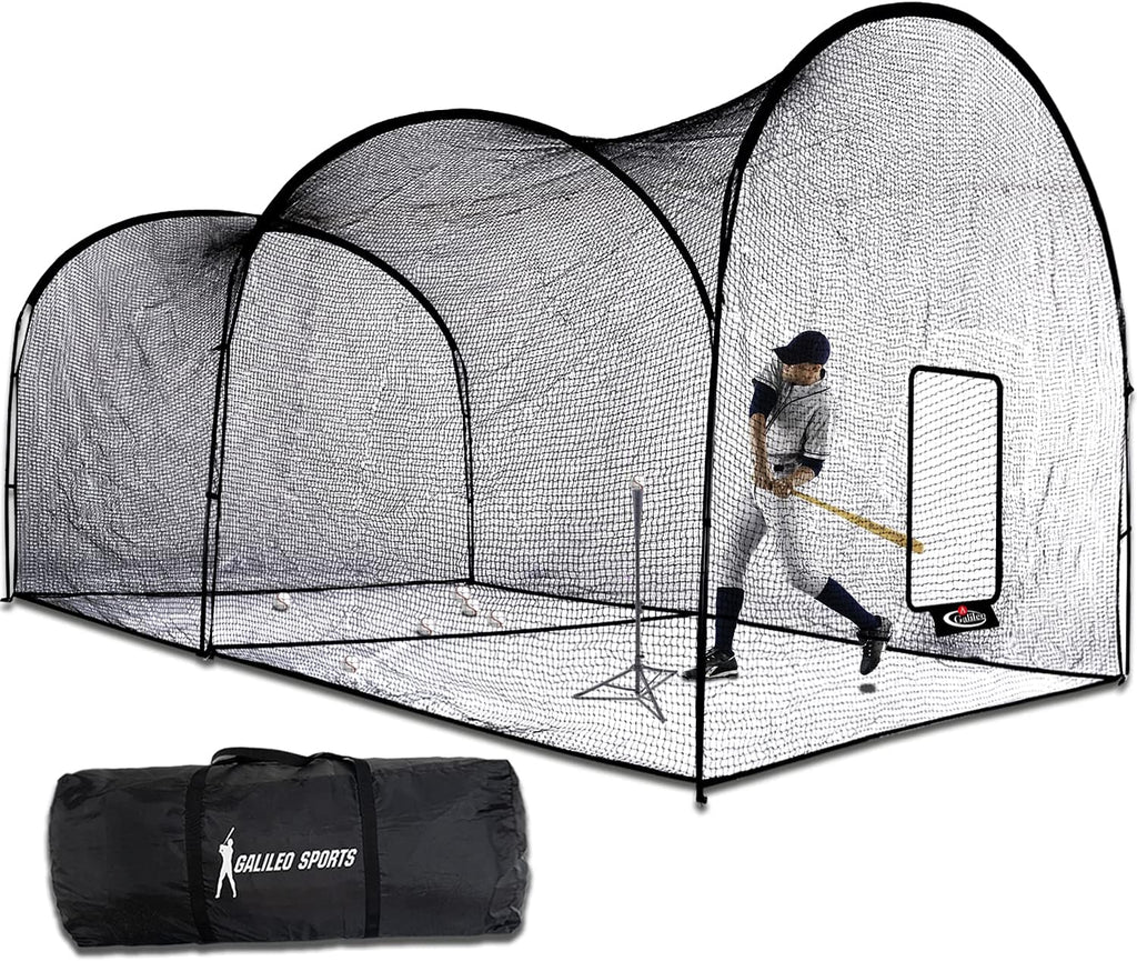 Portable Baseball Batting Cage with Frame and Poles P24456