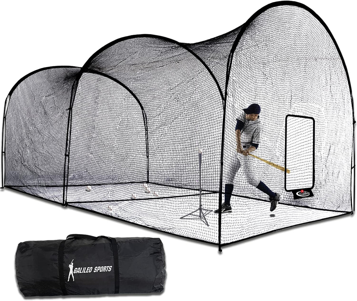 Portable Baseball Batting Cage with Frame and Poles P24456