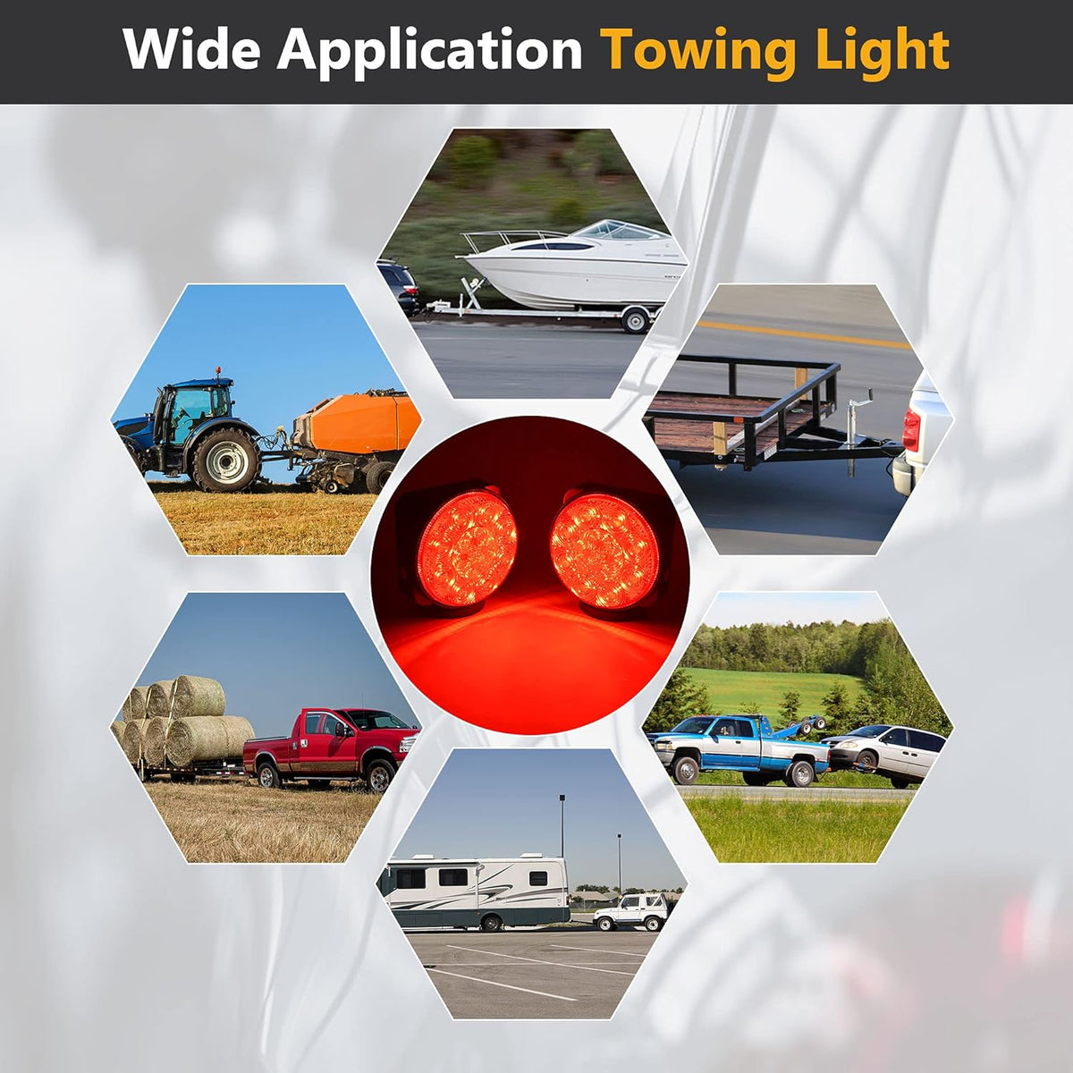 Magnetic Rechargeable Trailer LED Lights Kit with 7 Way RV Connector S930