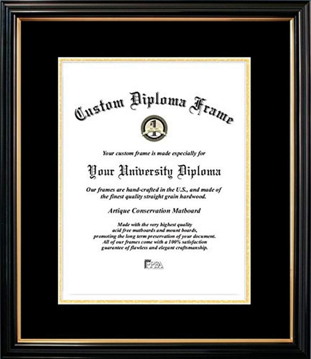 Petite Certificate Mats and Black/Gold Trim, 10 x 14 V820